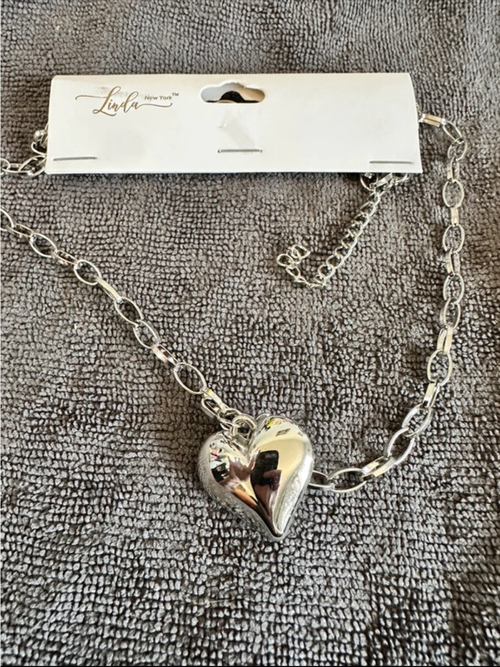 Silver Heart Pendant Necklace - Silver Heart Chain